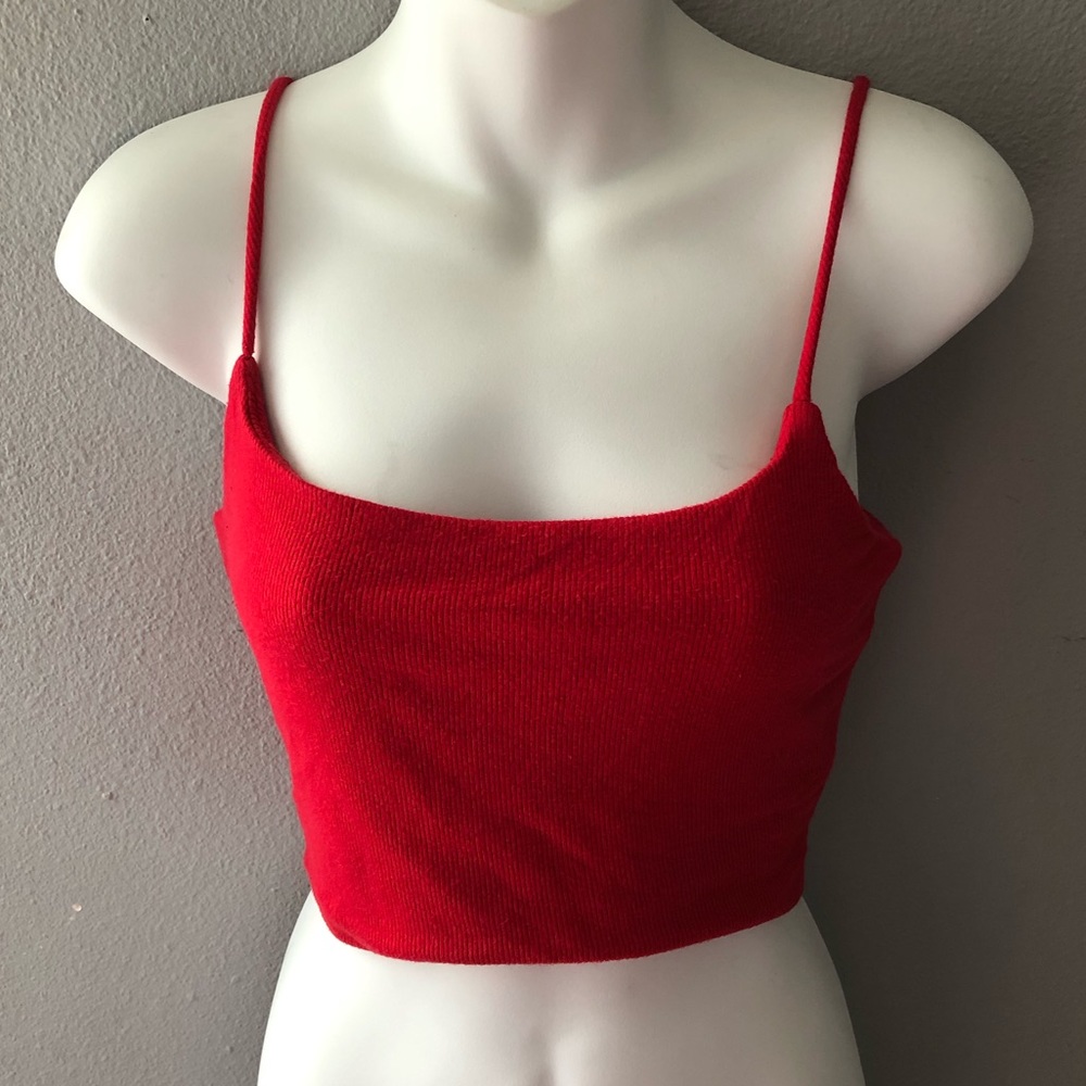 red crop top